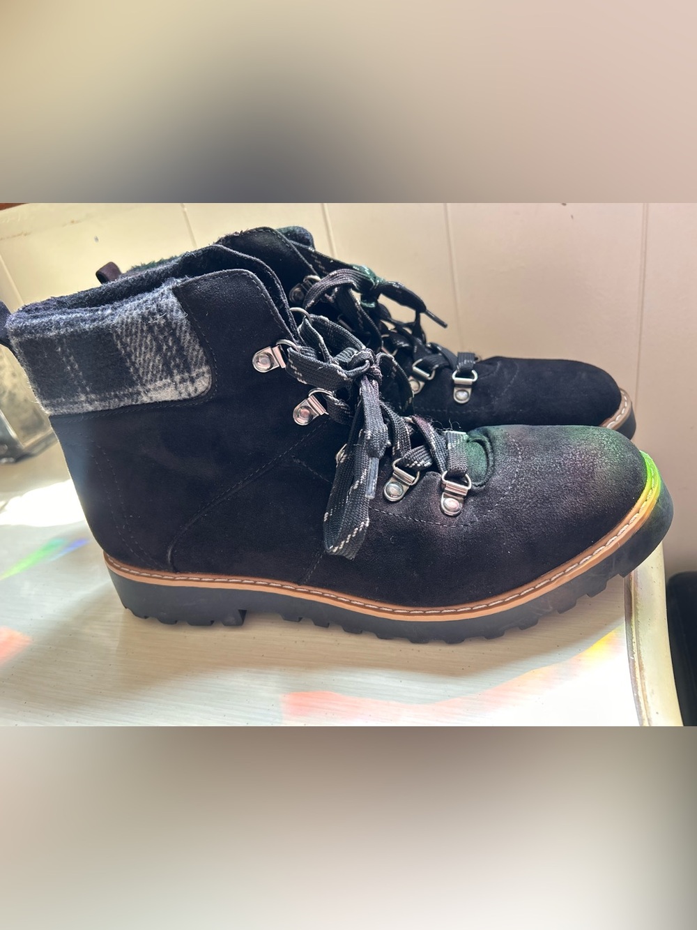 Sonoma Black Women's Ankle Bootie with Eyelet Detail size woman’s 9M
